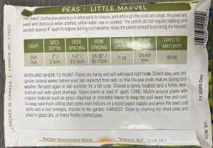 Peas seeds growing instructions
